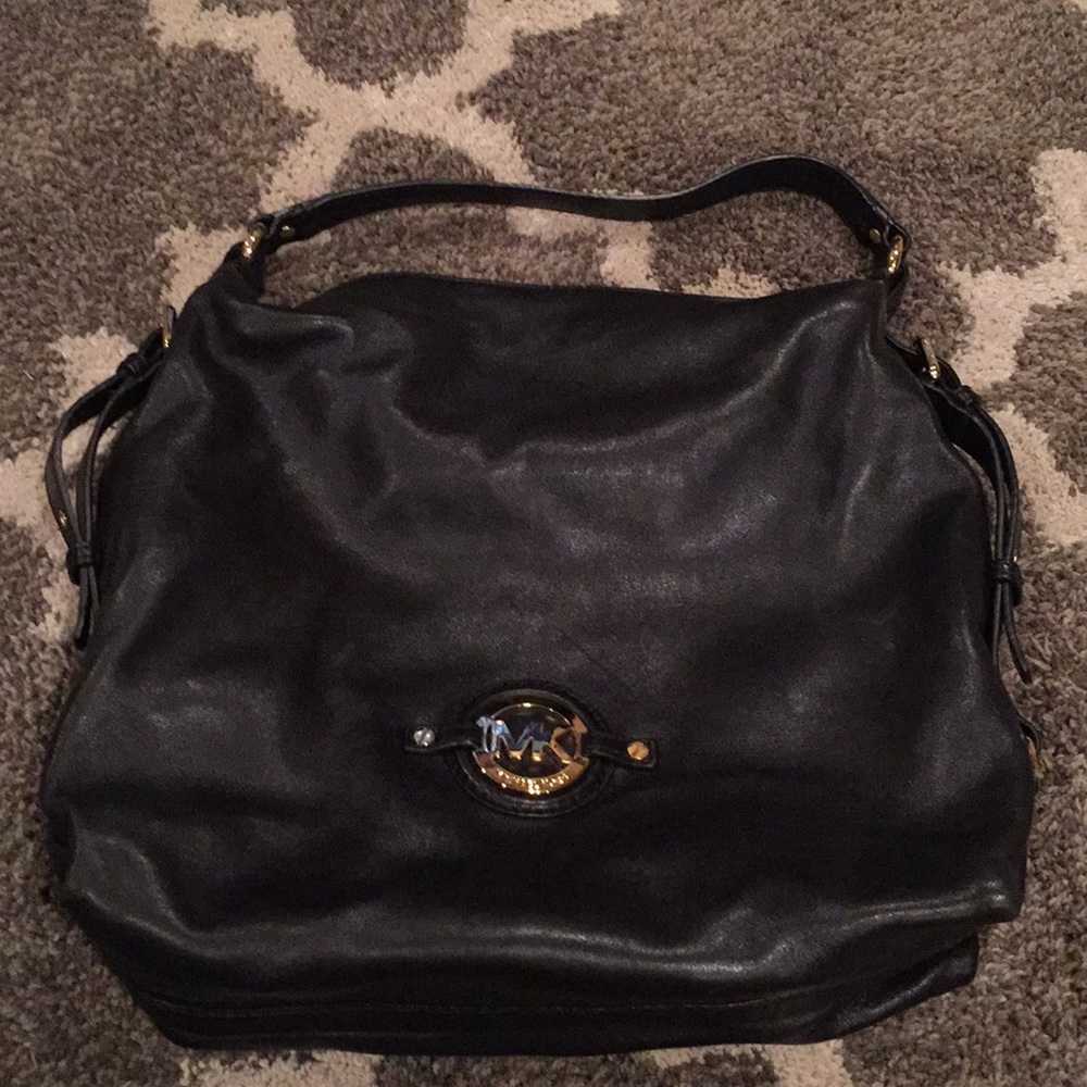Michael Kors Black soft leather with gold hardware
